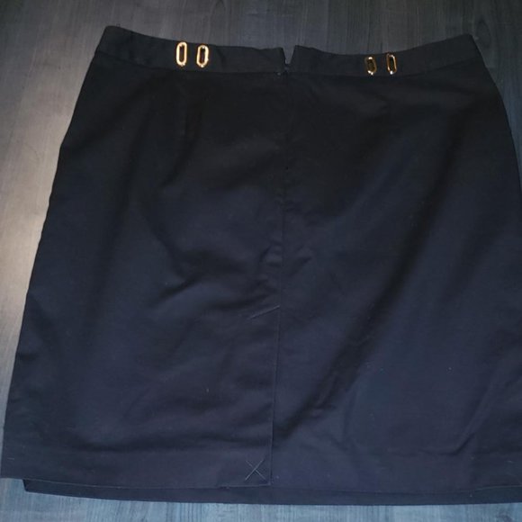 NWOT Michael Kors navy blue over the knee skirt size 14 - Picture 8 of 11